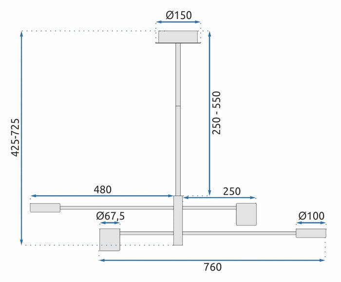 Lampada APP596-4C +remote