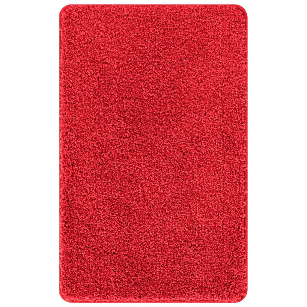 Tappetino da bagno rettangolare rosso 50x80 cm in polipropilene antiscivolo