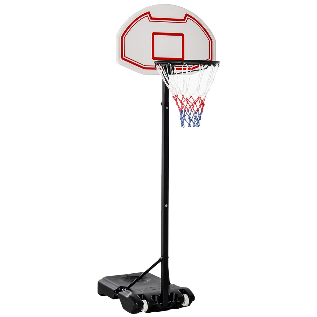 Canestro da Basket Regolabile in Altezza 155-210 cm con Ruote ¨C zephmum ¨C PE e Acciaio