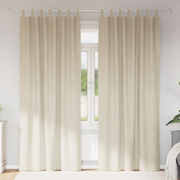 Tende Blackout  con anelli 2 pezzi in velluto crema