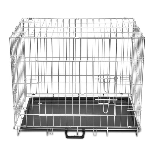 Gabbia per cani pieghevole in metallo acciaio zincato 95 x 56 x 64 cm 3702022