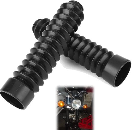 Copertura universale per forcella motocicletta, 205x52x37mm, nero.