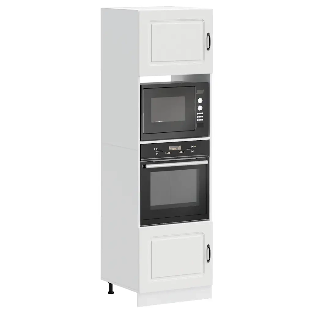 vidaXL Armadi Forno 2 pz Lucca Bianchi in Legno Multistrato