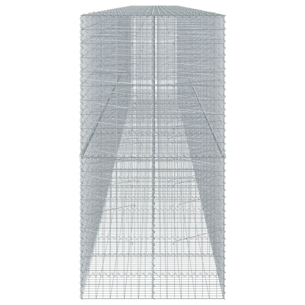 Cesto Gabbione con Copertura 1200x100x200 cm in Ferro Zincato 3295247