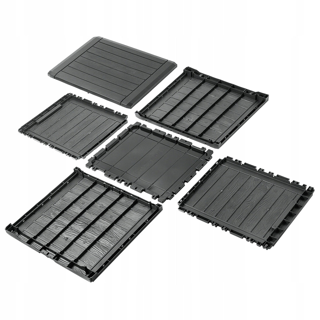 KADAX Box da giardino/balcone, 140 litri, contenitore per giardino/balcone/terrazzo, antracite