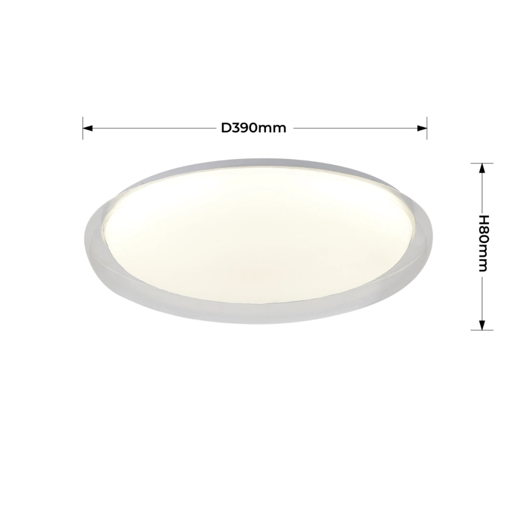 Plafoniera minimal rotonda Ø40 LED CCT 25W bianca Trego
