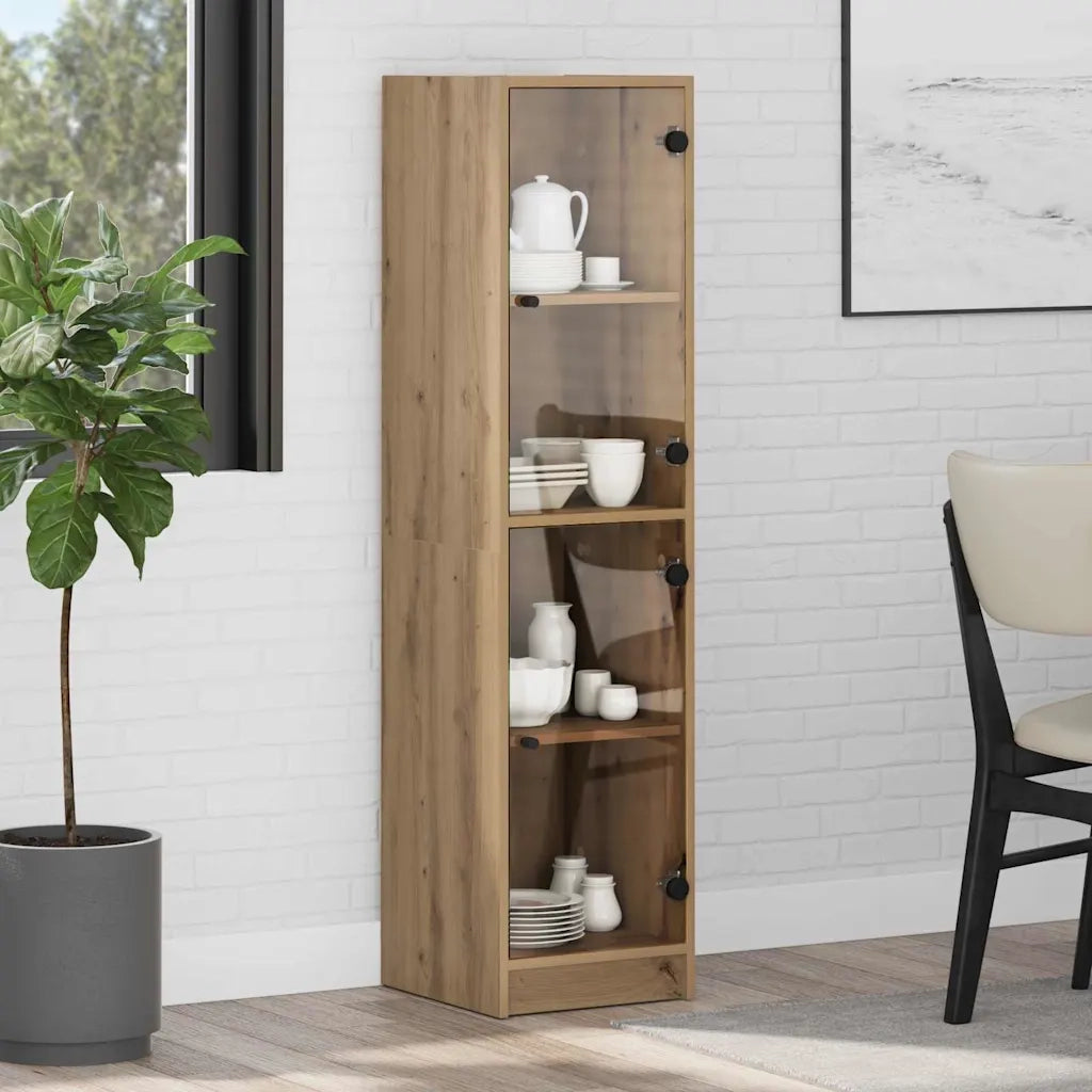 Credenza | Madia | Buffet da pranzo | Armadio da pranzo Rovere artigianale 35 x 37 x 142 cm Legno multistrato
