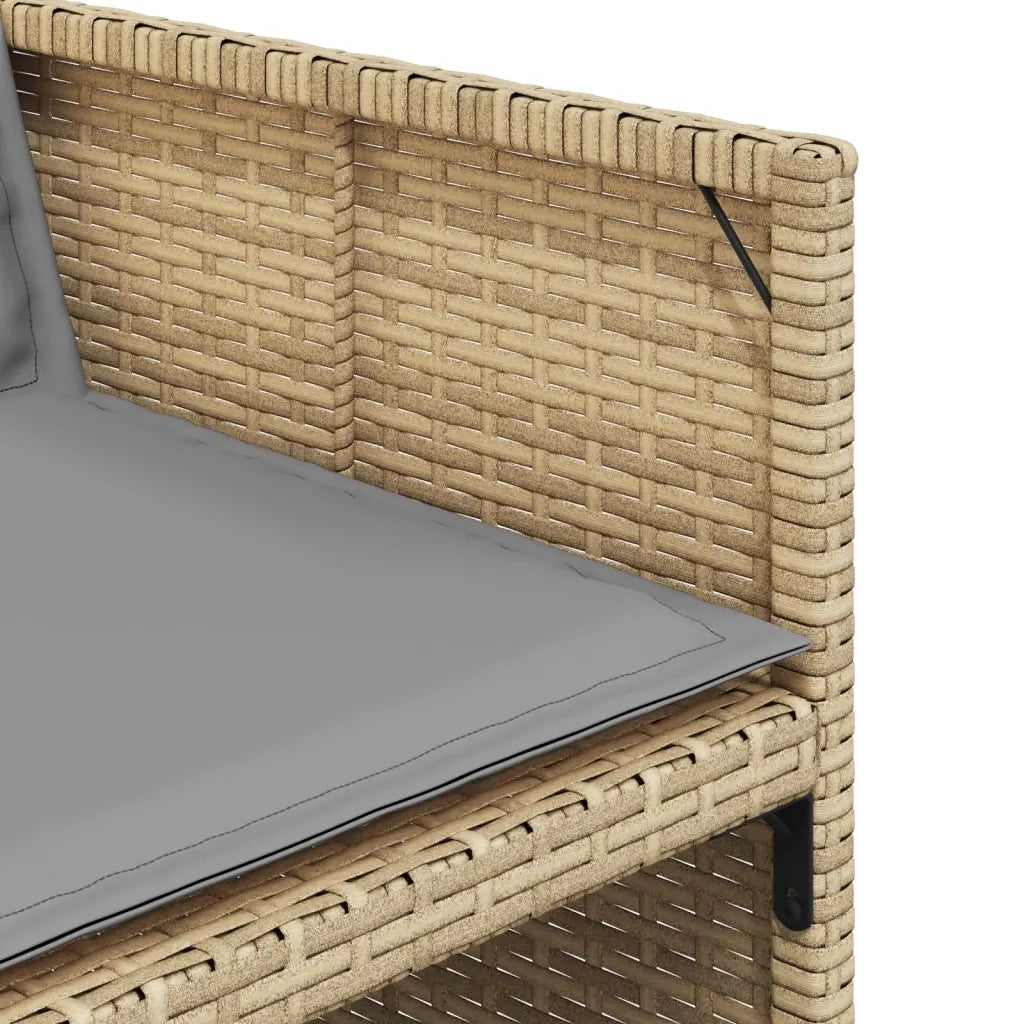 Set Pranzo da Giardino 13 pz con Cuscini Beige Misto Polyrattan 3277751