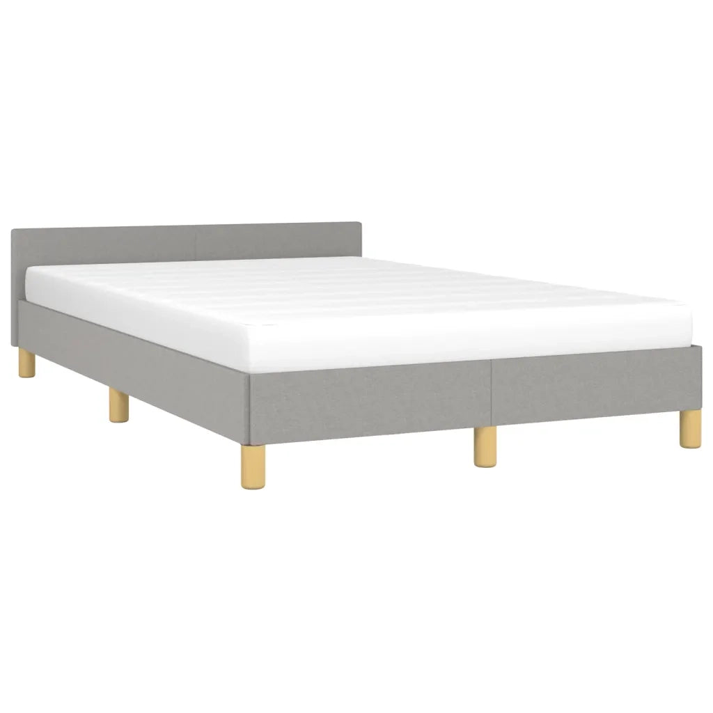 Giroletto senza Materasso Grigio Chiaro 120x190 cm in Tessuto