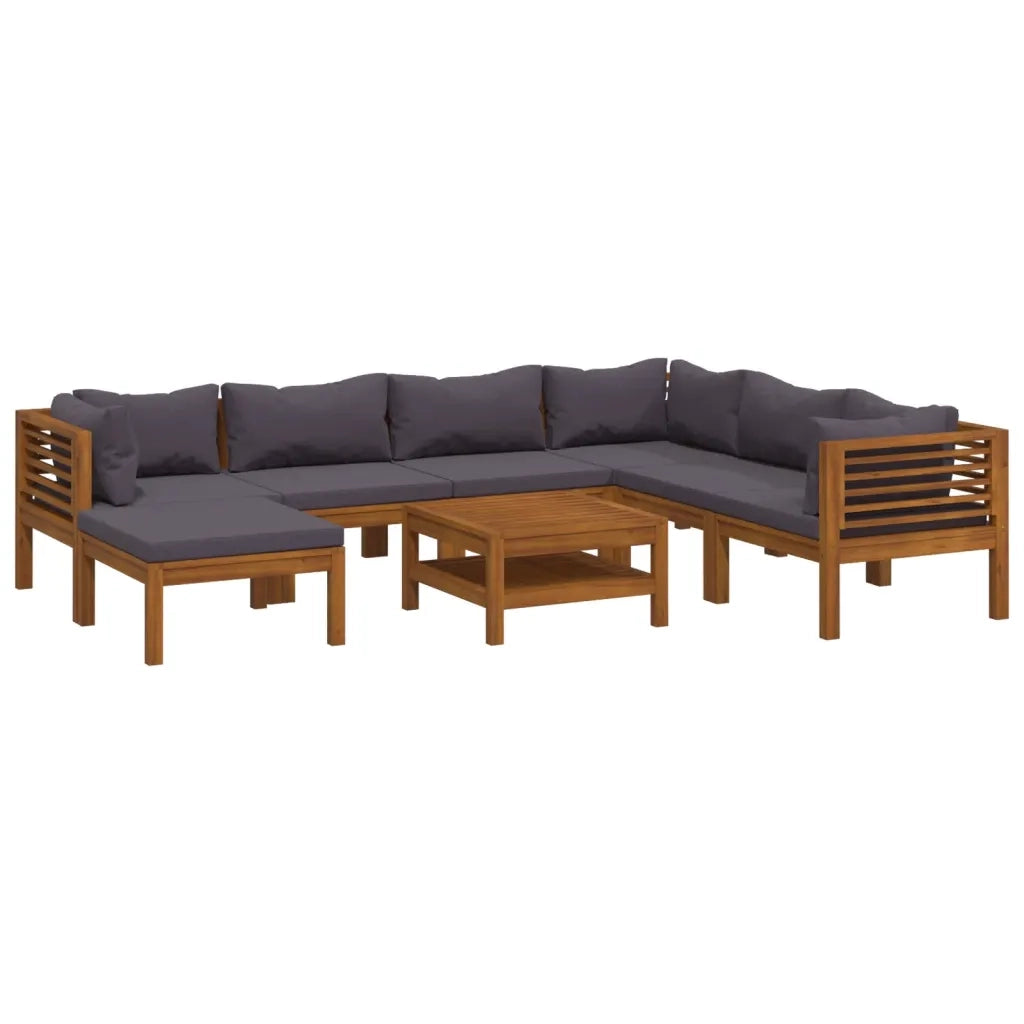 Set Divani da Giardino 8 pz con Cuscini in Massello di Acacia 3086908