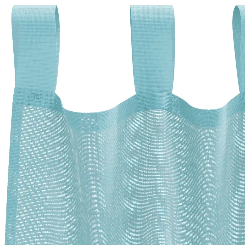 Tende in Voile con Tasche per Aste 2 pz Turchese 4102239