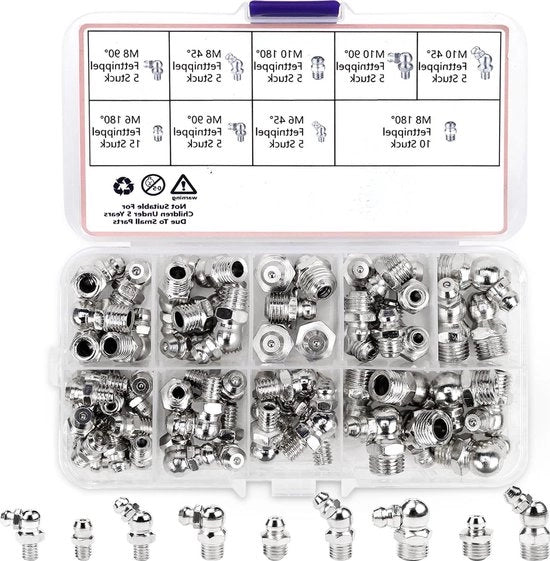 Assortimento di cunei a forma di sfera per M6 M8 M10, curvatura 45° 90° 180°, cunei idraulici.