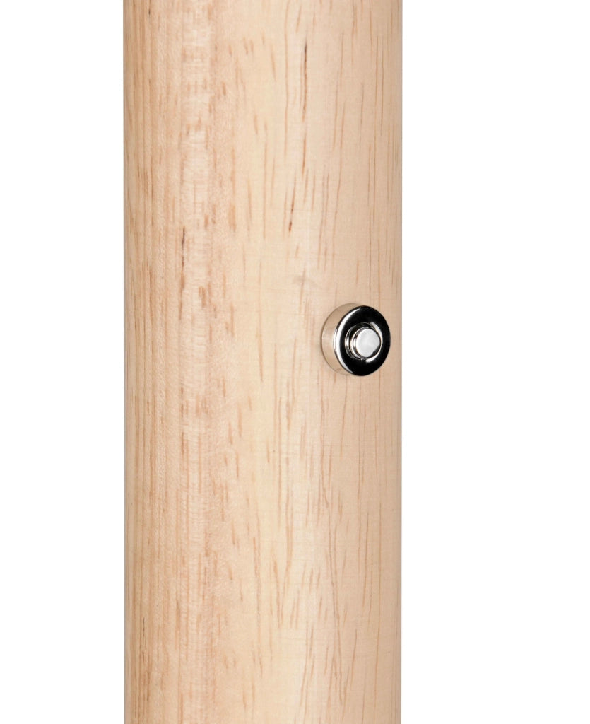 Piantana LED, metallo/vetro/legno, nero/naturale/fumé, H 130 cm, Celeste