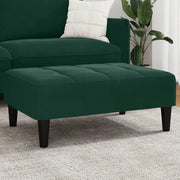 Poggiapiedi Verde Scuro 77x55x31 cm in Velluto