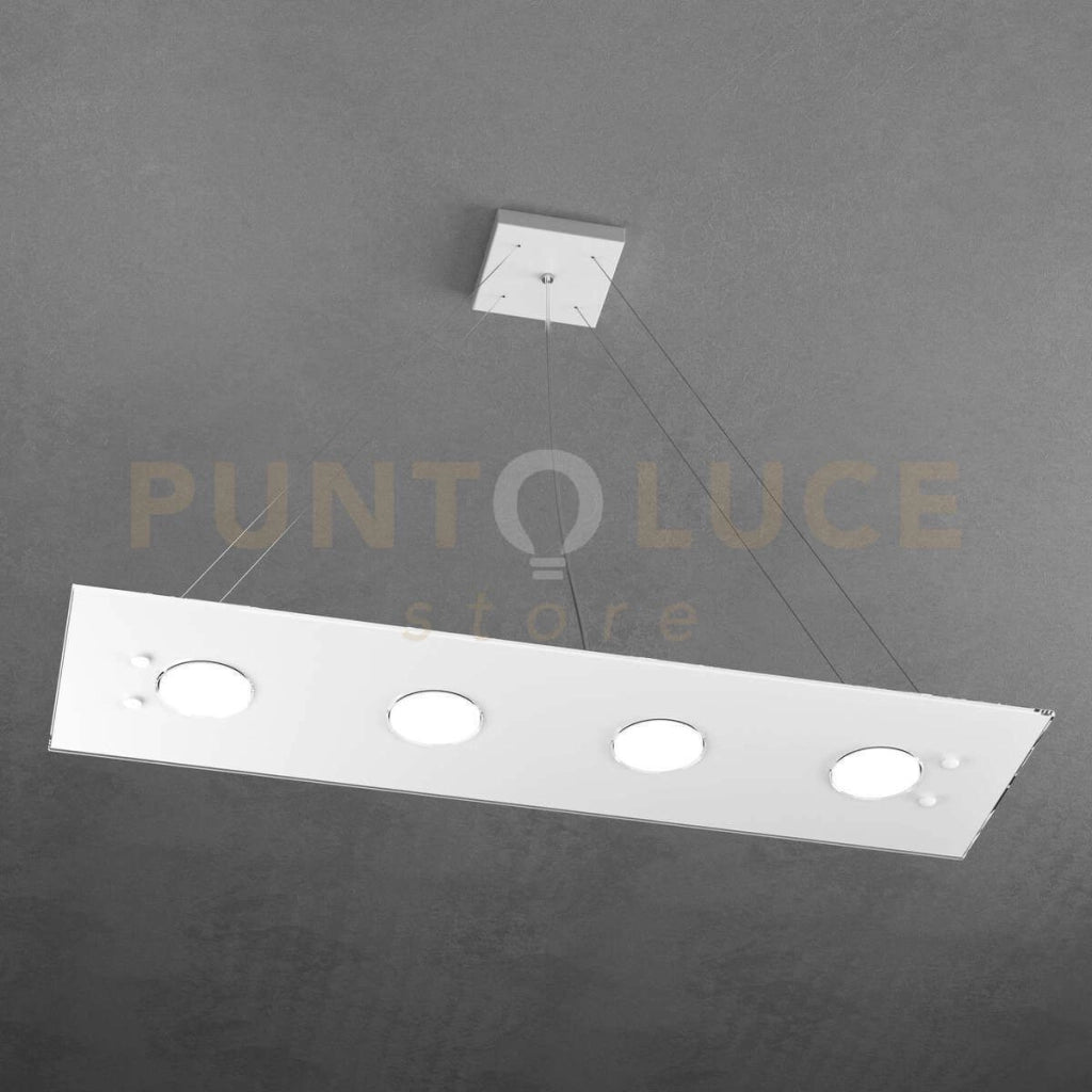 PATH SOSPENSIONE 4 LUCI ATTACCO GX53 RETTANGOLARE BIANCO