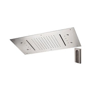 Soffione a soffitto 3 getti 70X40 cm con led e doppia cascata