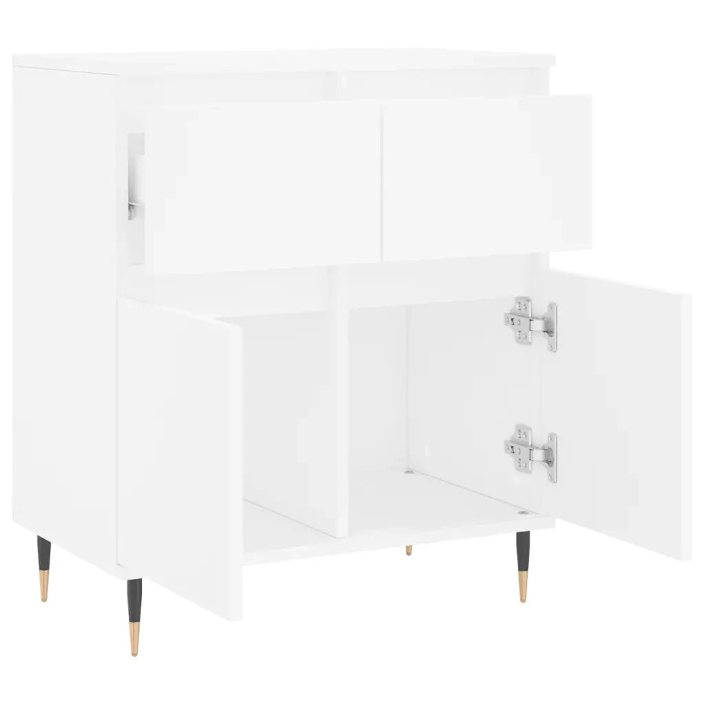 Credenza-Buffet-Armadio da cucina Bianca 60x35x70 cm in Legno Multistrato 751104
