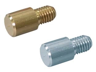 MENSOLINA TONDA FILETTATA- - ø mm.7 con filetto ø mm.5 MA in ottone nichelato - 100 pezzi