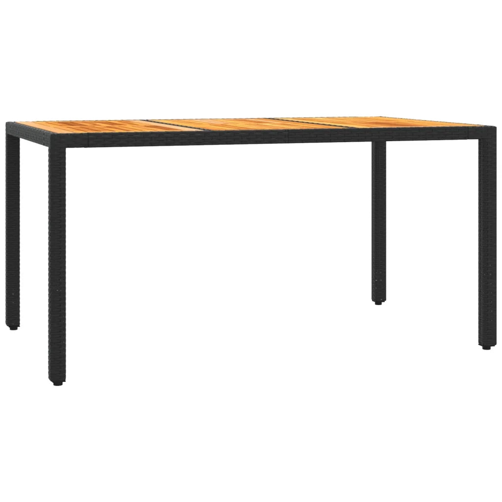 Set da Pranzo da Giardino 5 pz Nero con Cuscini in Polyrattan 3211862
