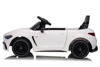 Macchina Elettrica per Bambini 12V Licenza Ufficiale Mercedes CLE53 Sedile in Pelle Bianco