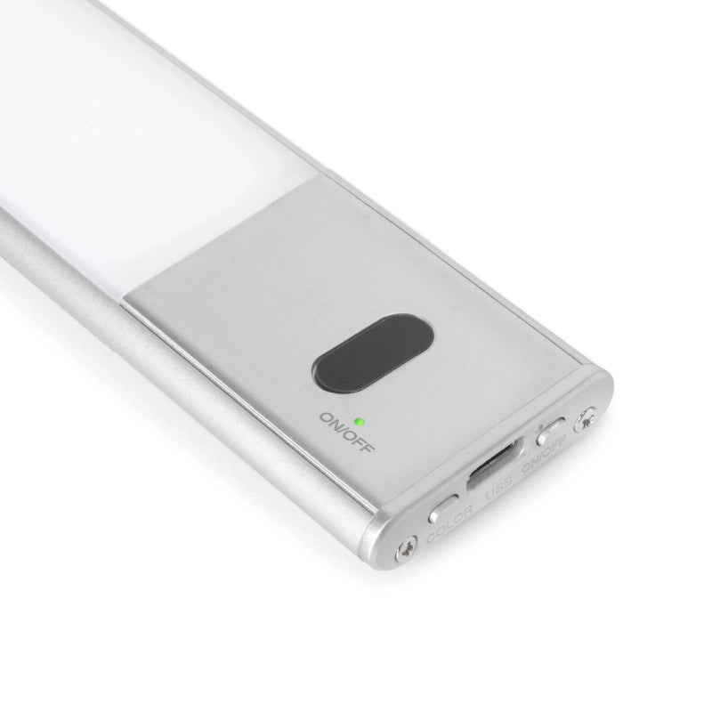Lampada LED ricaricabile con USB Kaus con sensore di prossimità, L600mm, Tecnoplastica e Alluminio, Anodizzato opaco