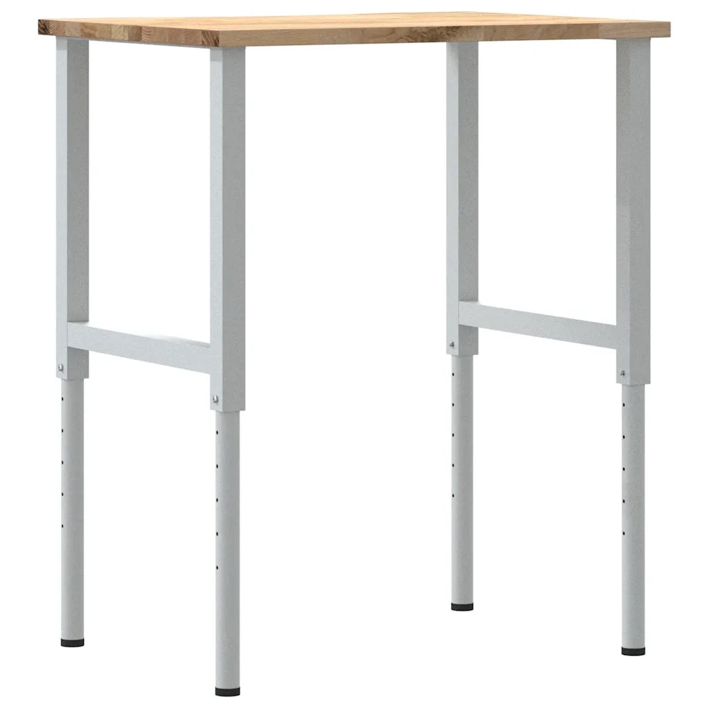 Banco da Lavoro 80x60x(71,5-98) cm Legno Massello Rovere