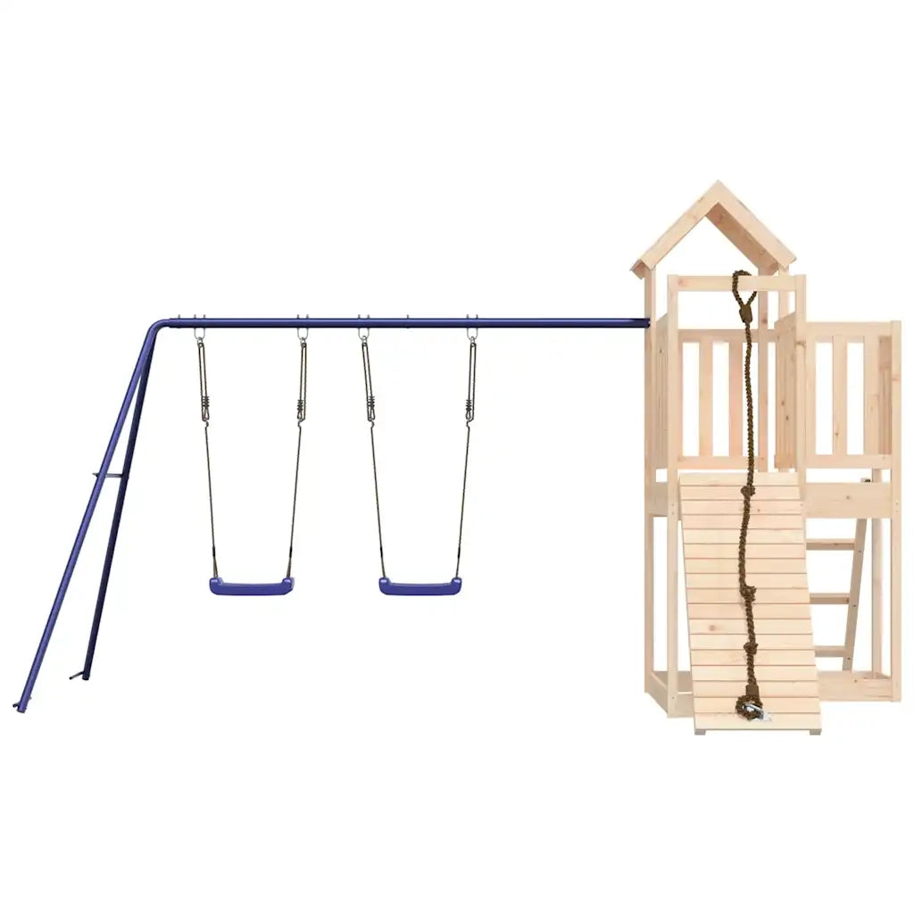 Set da Gioco da Esterno in Legno Massello di Pino 3155837