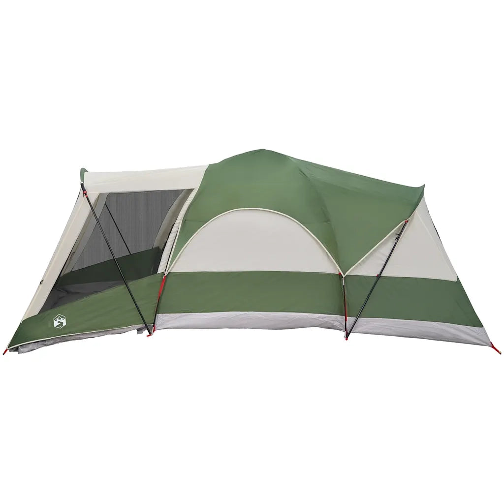 Tenda Familiare a Tunnel per 8 Persone-Tenda da campeggio Verde Impermeabile 433575