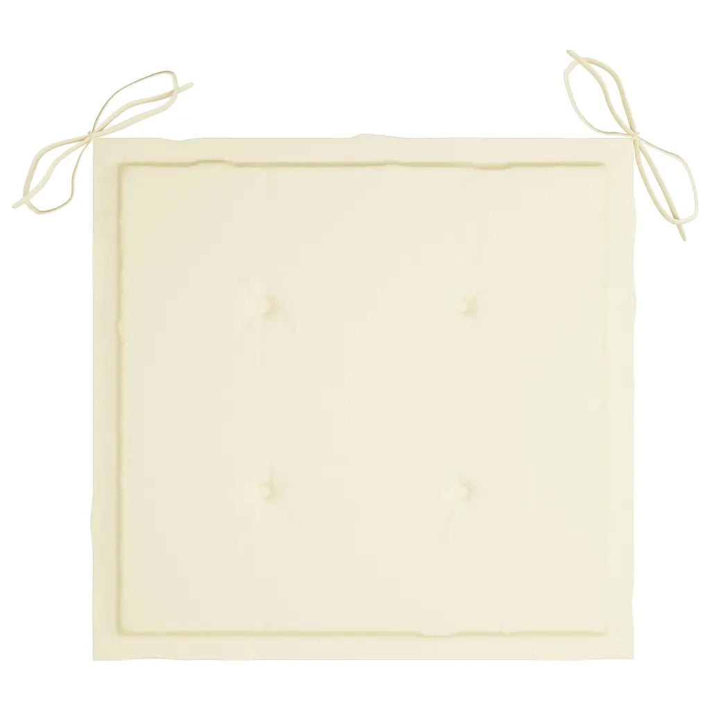 Sedie da Giardino 2 pz con Cuscini in Legno di Teak e Acciaio cod mxl 7953