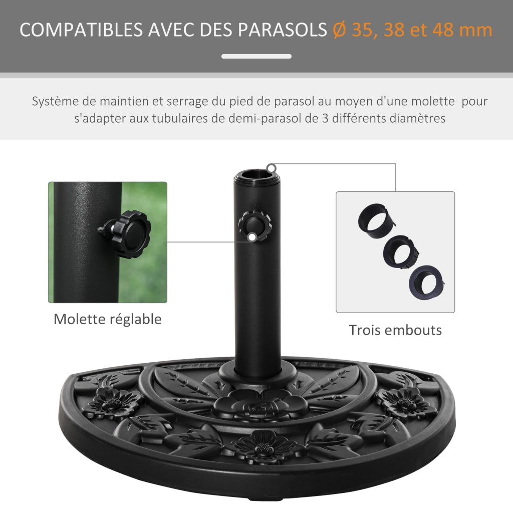 Base per Parasole ¨C zephmum ¨C Nero ? 35, 38, 48 mm
