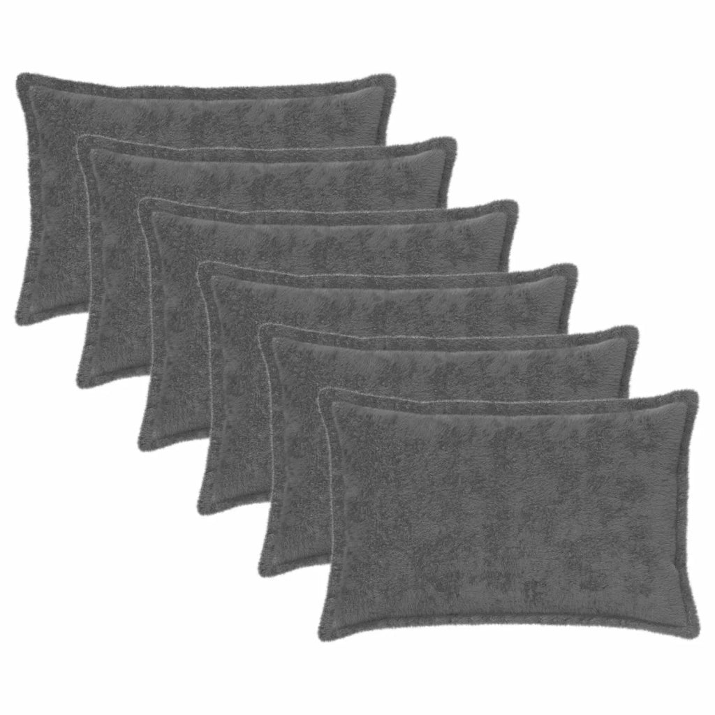 Federa 6 pcs HOUTEN Grigio Scuro 30 x 50 cm 916324