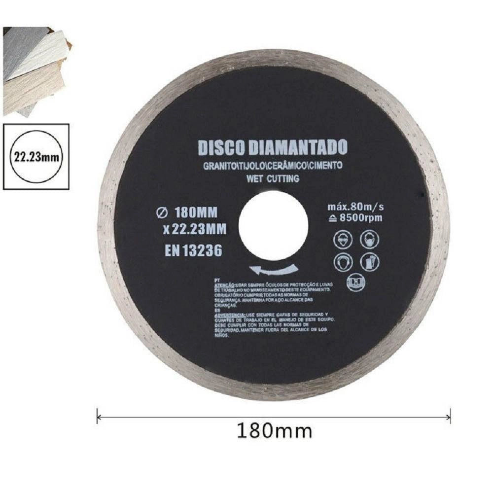 Trade Shop - Disco Diamantato Corona Continua 125 - 180 Mm Piastrelle Ceramica Porcellana -