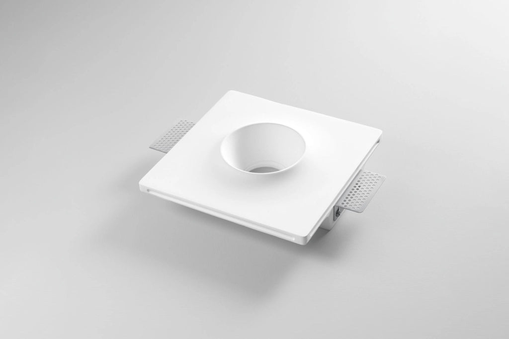 INCASSO SPLASH IN GESSO 1 LUCE ATTACCO GU10 200X200X45MM IN GESSO VERNICIABILE