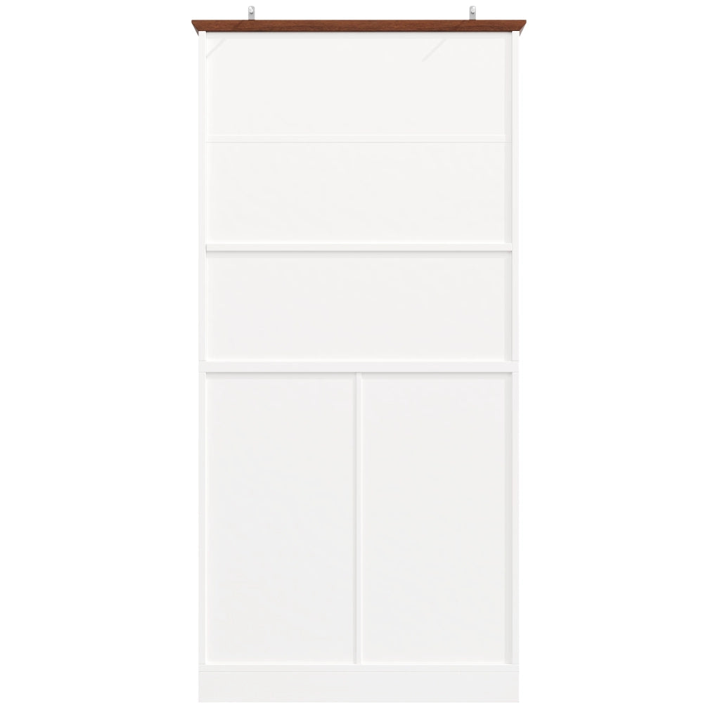 Armadio Alto Cucina con 4 Cassetti e Ripiani Regolabili Soft-Close ¨C MINIMAL ¨C Bianco