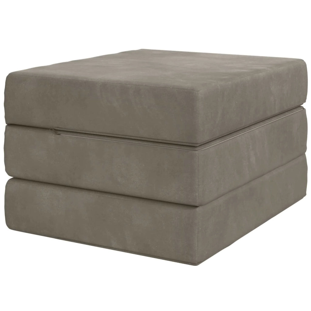 Divano Letto Pieghevole 90 x 63 x 45 cm Grigio Chiaro