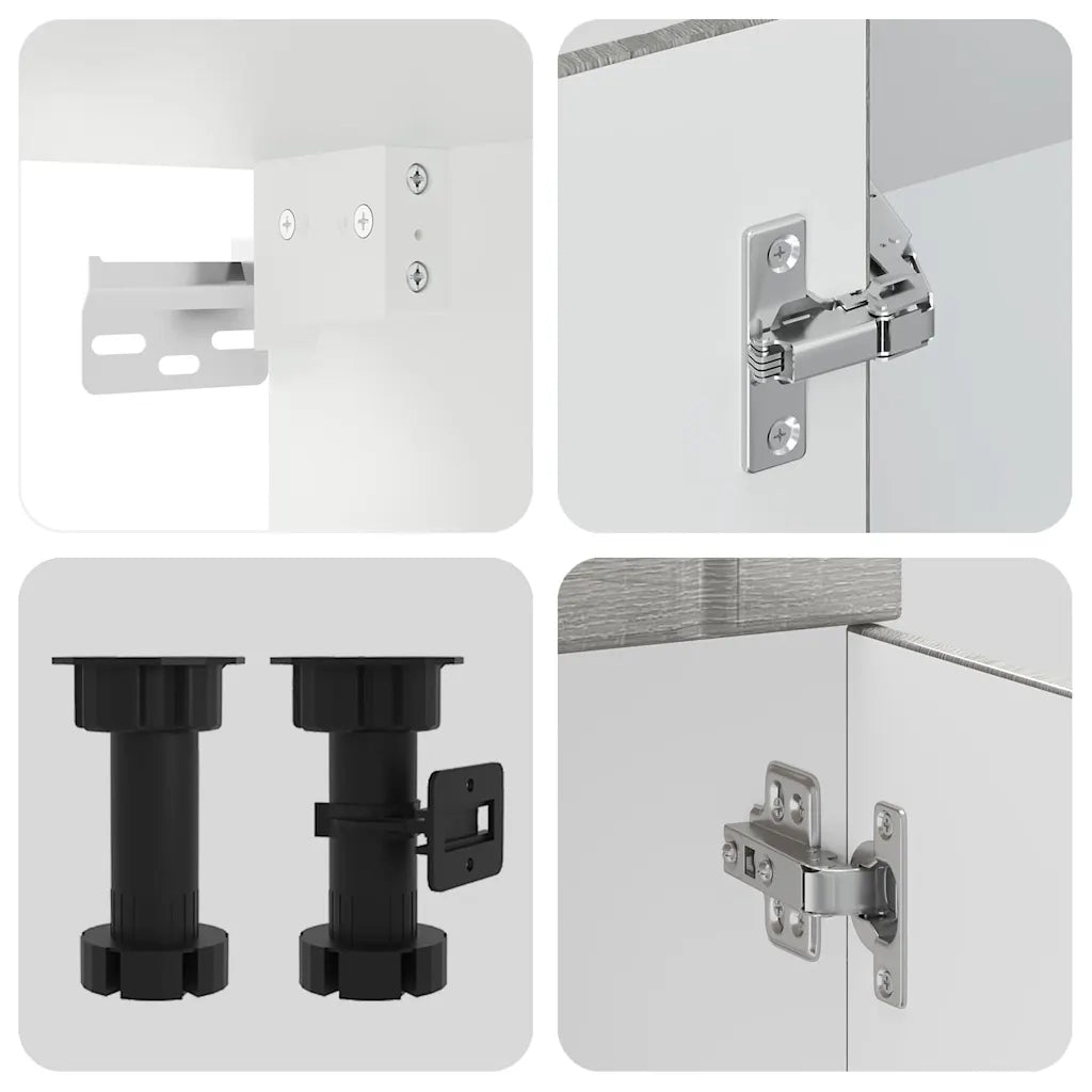 Set Mobili da Cucina 4 pz Kalmar Grigio Sonoma in Truciolato