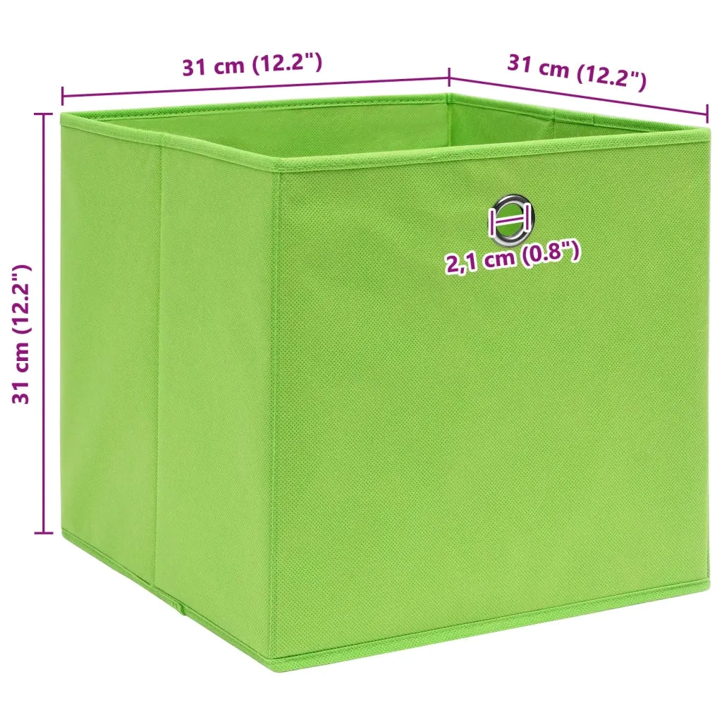 Scatole 4 pz Verdi 32x32x32 cm in Tessuto cod mxl 51553