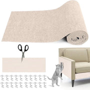 Krasprotezione autoadesiva per divano - 300 cm x 40 cm - Protezione per gatti con viti - Beige