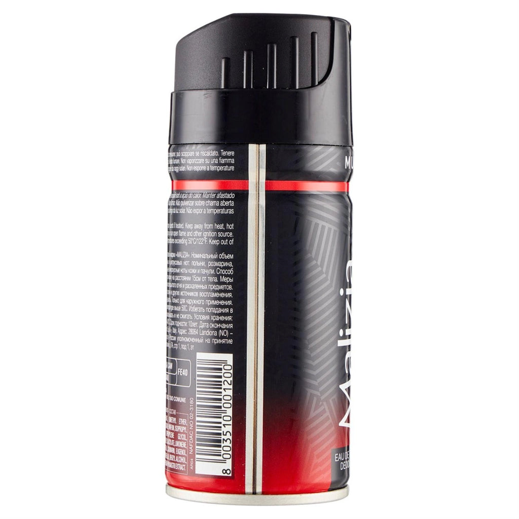 SET 6 MALIZIA DEODORANTE SPRAY UOMO 150 ML MUSK