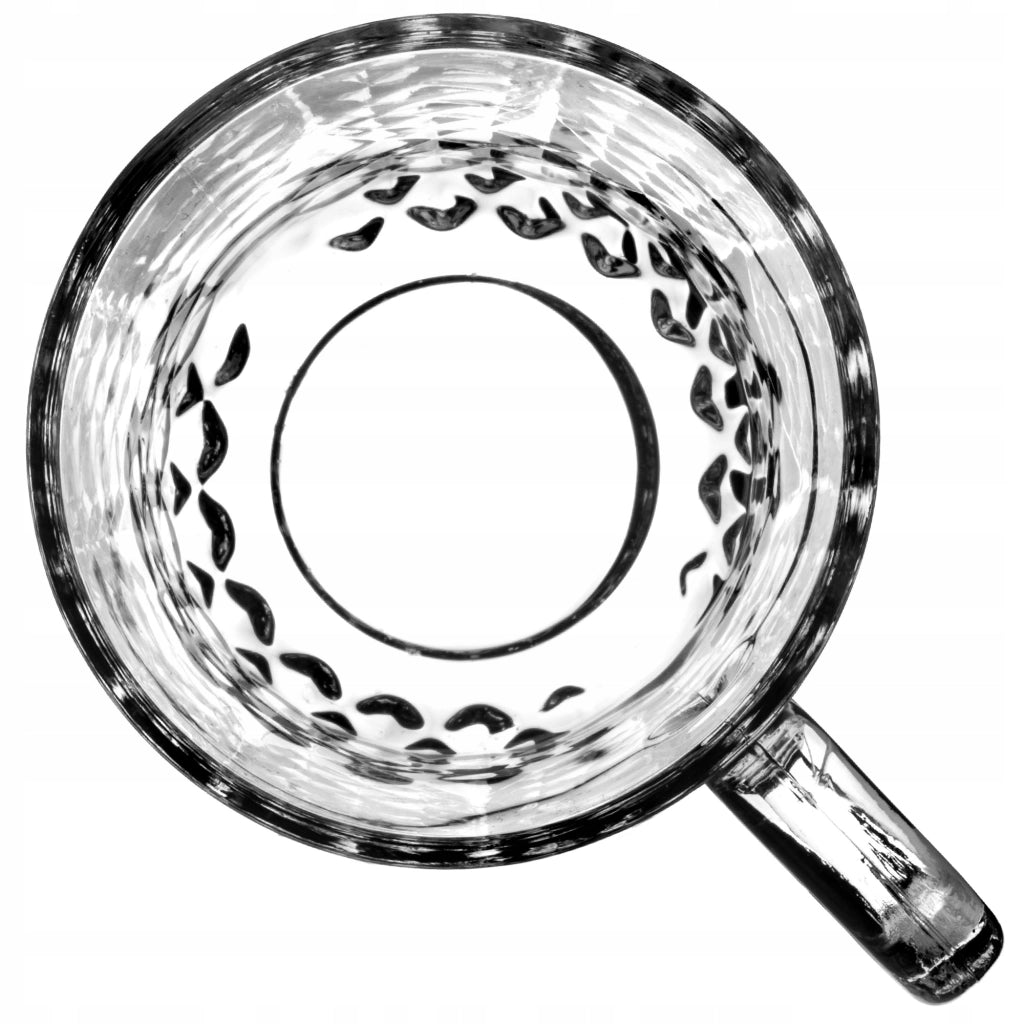 Tazza da tè/caffè KADAX da 230 ml con manico, in vetro spesso.