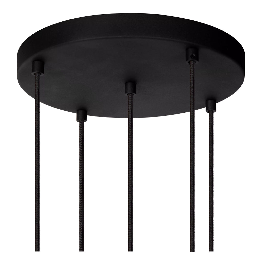 Lampadario MARIUS Lucide nero 5 sfere vetro E27 40W