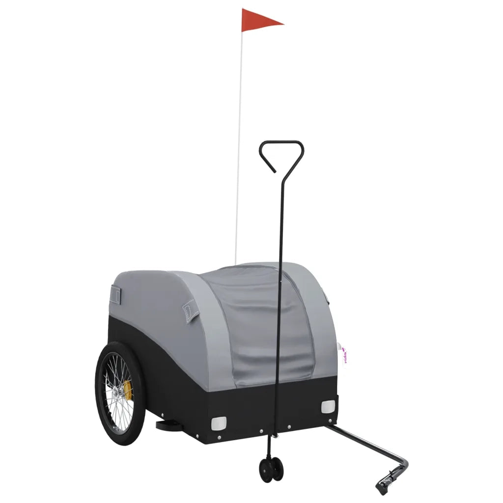 Rimorchio da Bici Nero e Grigio 45 kg in Ferro CFW2494692