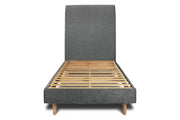Letto 90x190 cm con testata imbottita - Tessuto Tela opaca