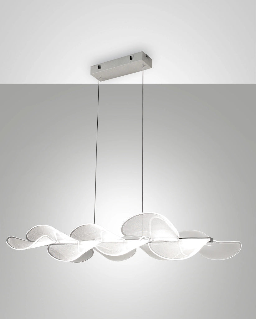 Sylvie Lampada a Sospensione LED 40W 5400lm 3000K Bianco - Struttura in Metallo e Metacrilato, Dimmerabile a Taglio di Fase, Classe I