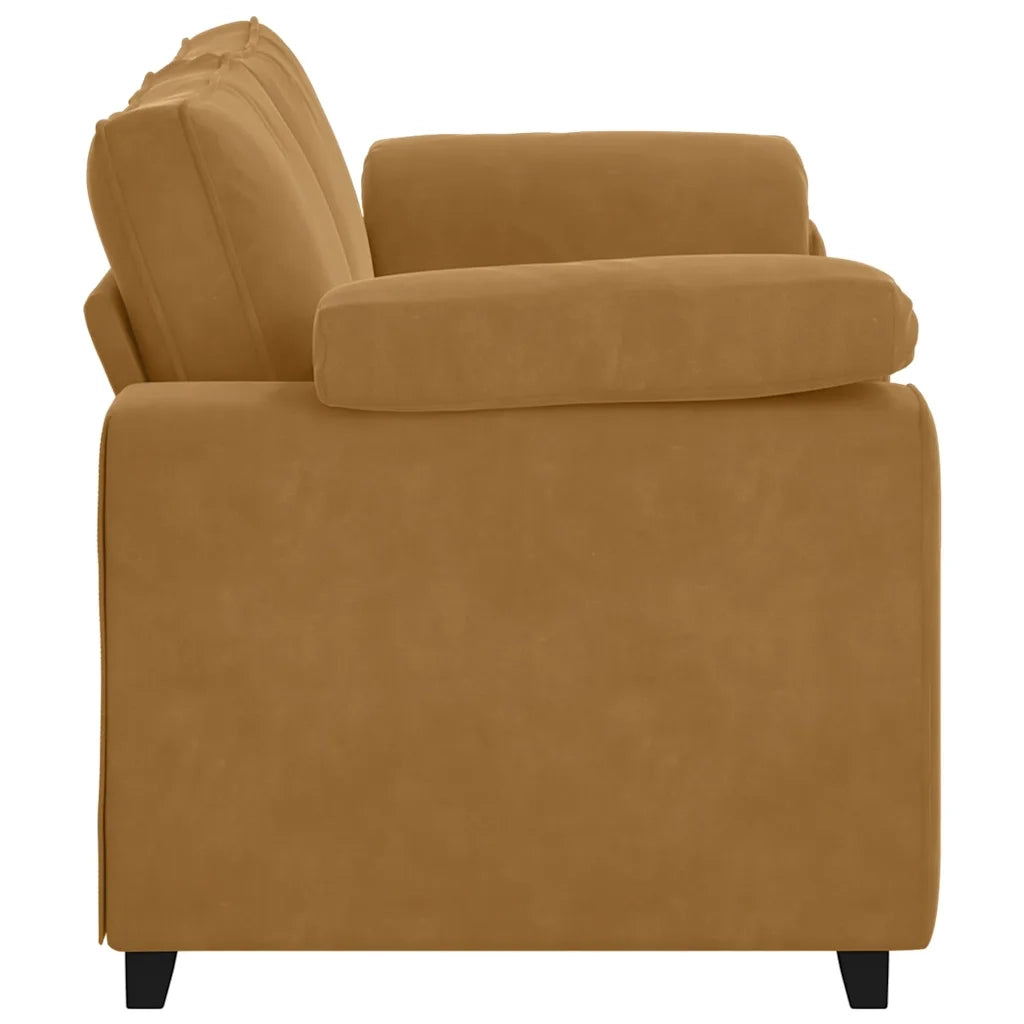 Divano Divanetto Marrone 180x77x82 cm in Velluto 4105274