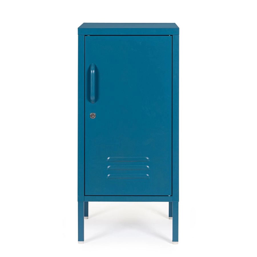 COMODINO METALLO BLU 1 ANTA CAMBRIDGE BIZZOTTO 40X35X76H CM