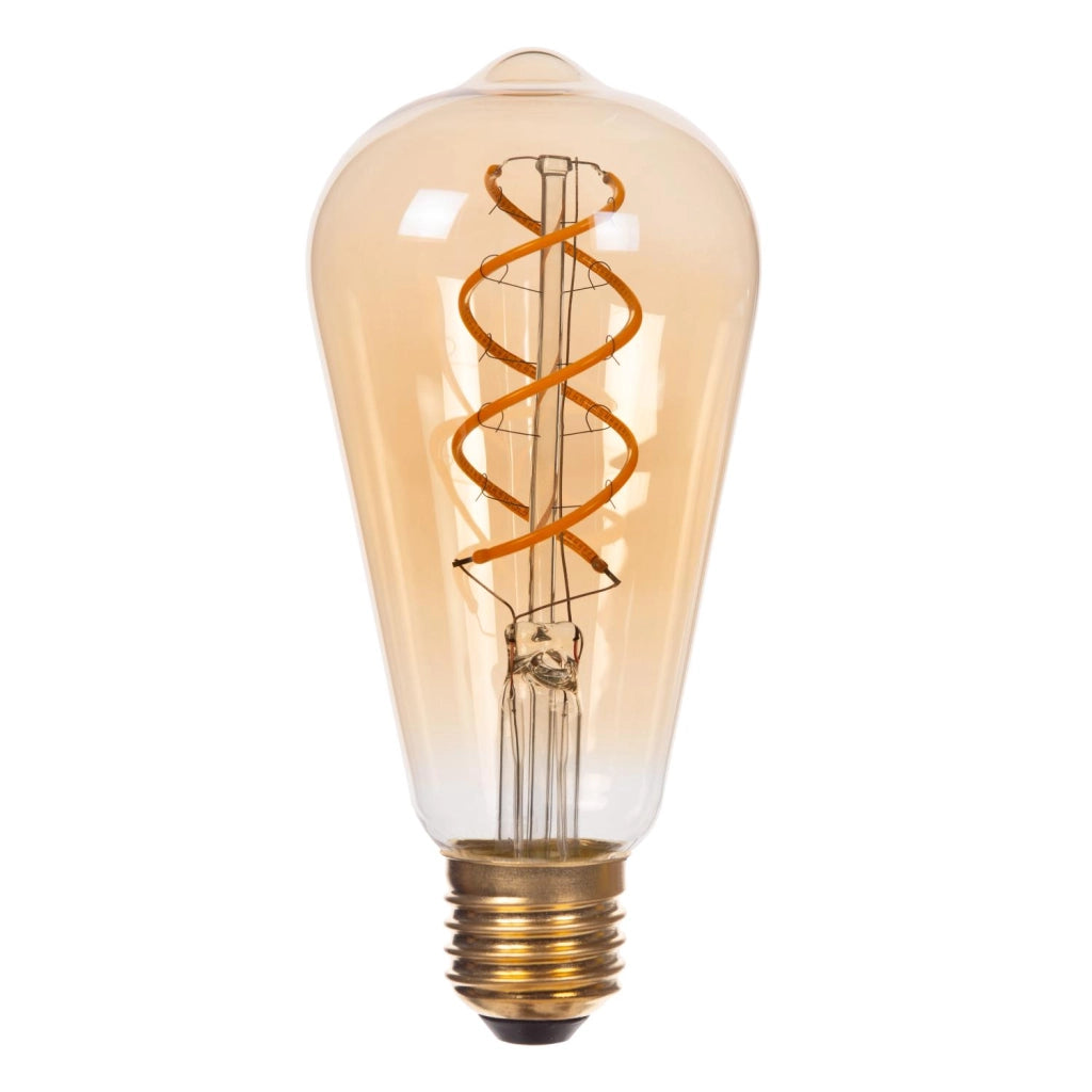 Lampadina LED filament E27 ovale ambra 4,9W Lucide