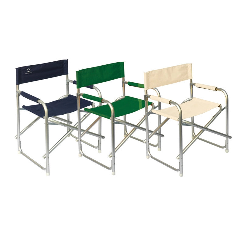 Set di 6 Sedie Regista Pieghevole Alluminio /poli Avorio Moia