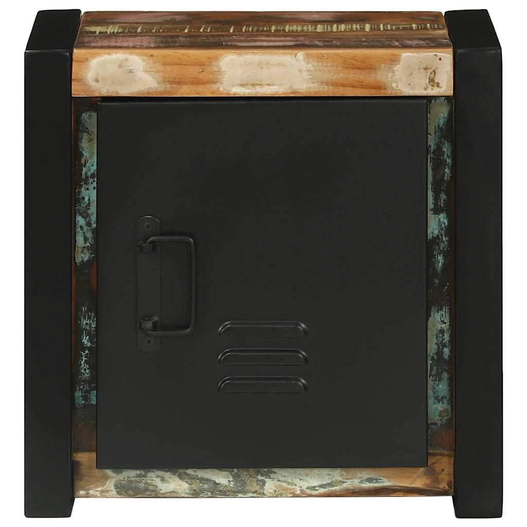 Mobiletto da bagno moderno rettangolare con pratico ripiano 40 x 30 x 40 cm in legno riciclato marrone 02_0057651