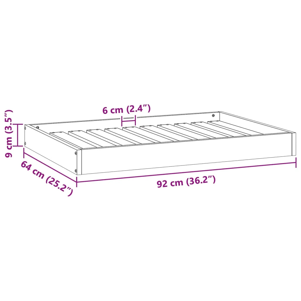 Letto per Cani Marrone cerato 92 x 64 x 9 cm